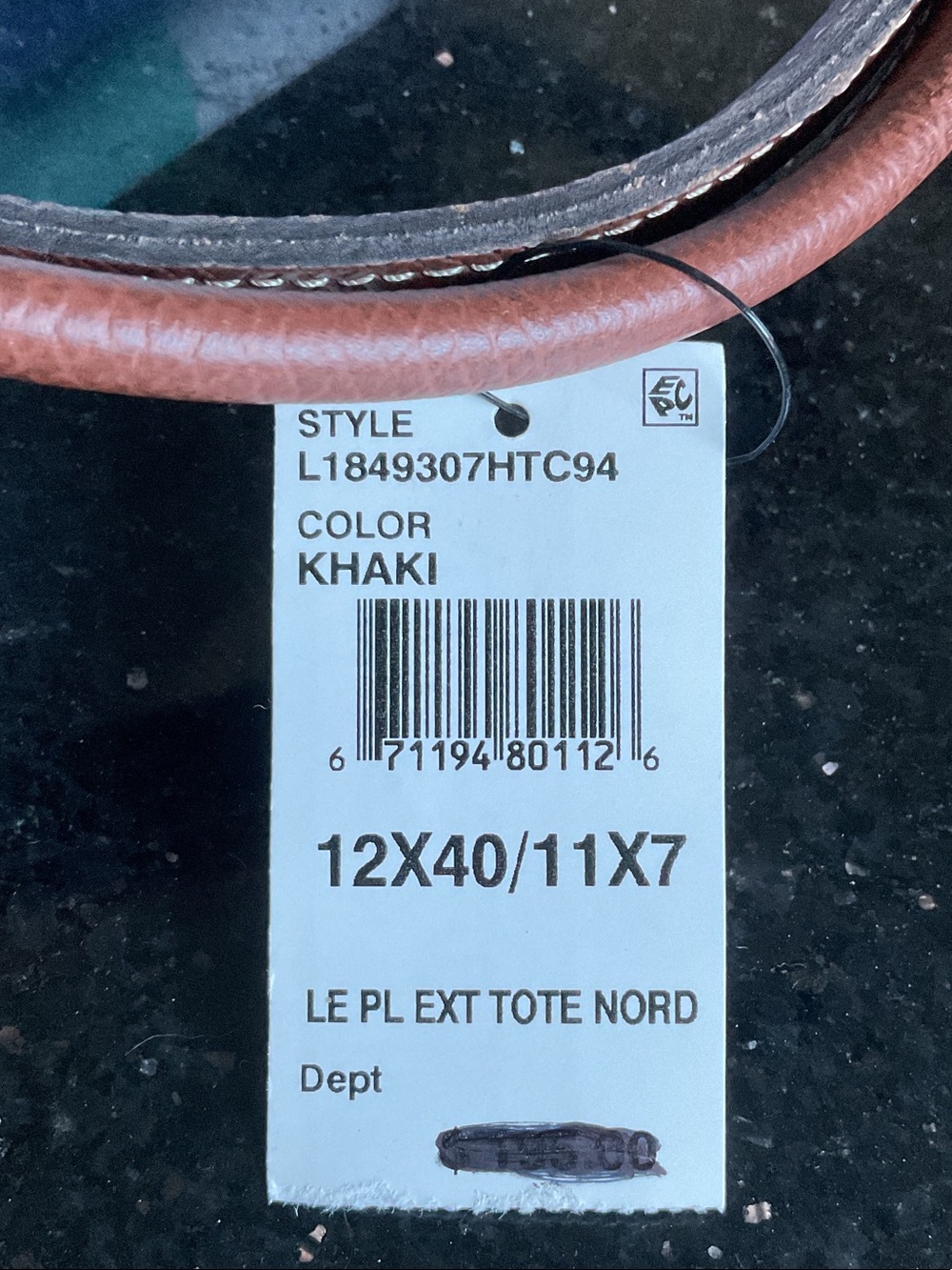 Longchamp Olive Nylon Tote with Brown Leather Trim - Picture 11 of 11